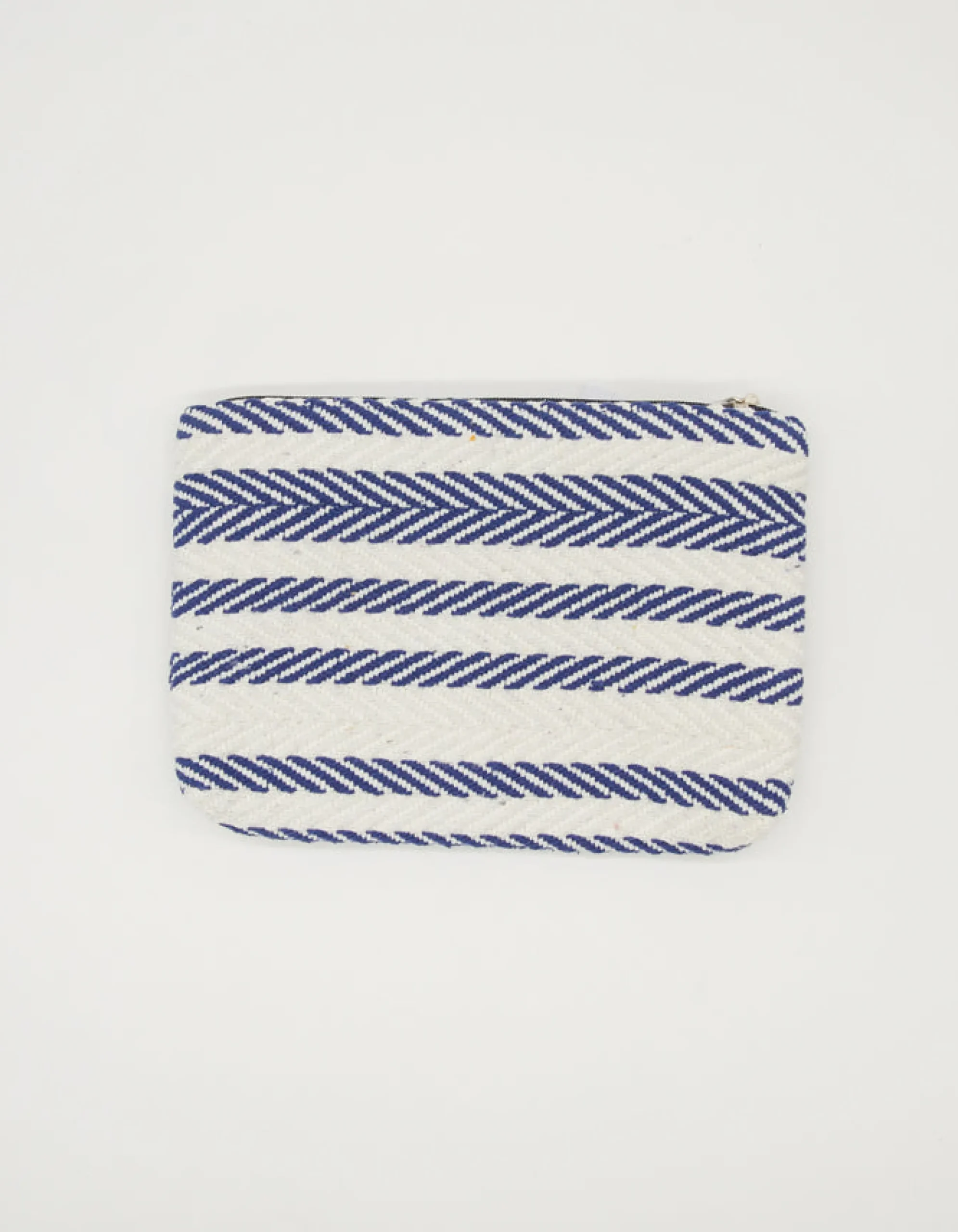 Small Pouch - Navy Herringbone