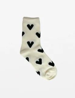 Sock Hearts - White