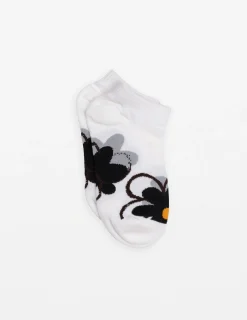 Socks Big Flower - White