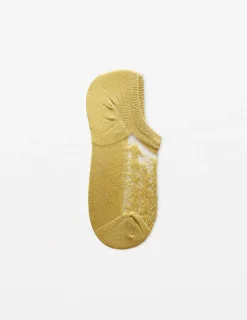 Socks Crochet No Show Gold