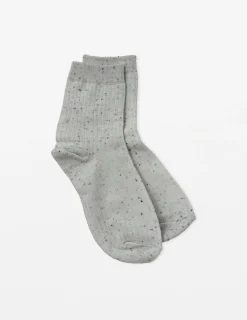 Socks White Speckled