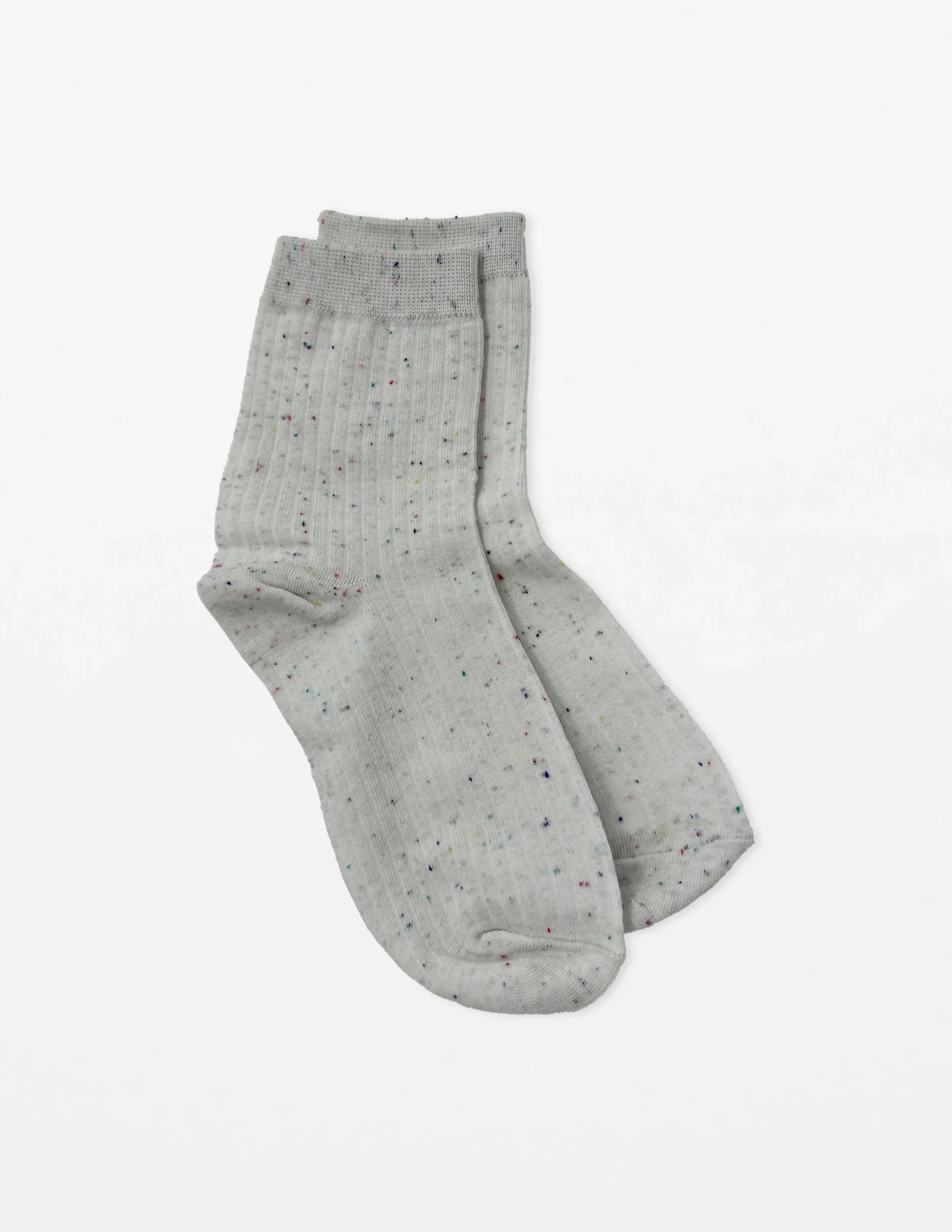 Socks White Speckled