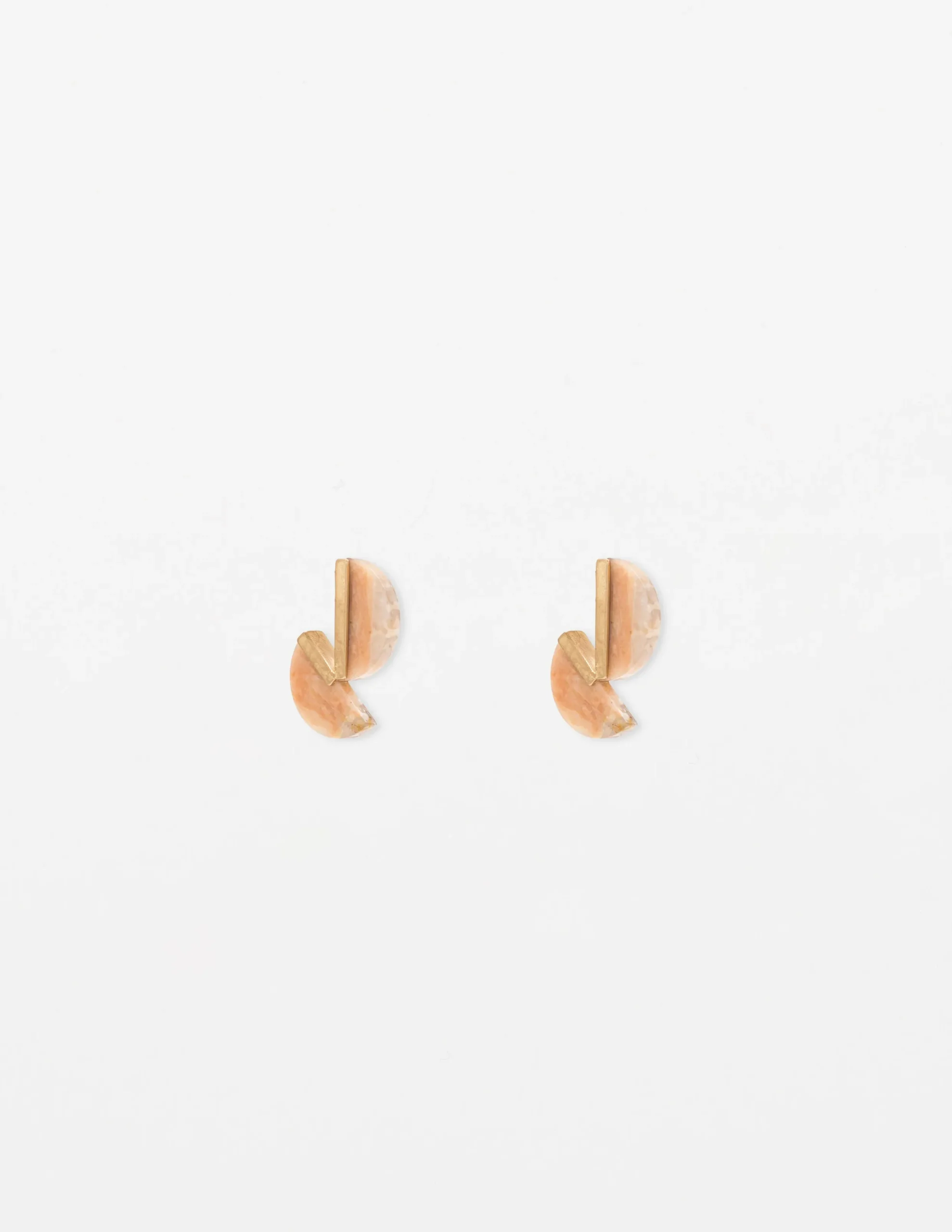 Split Moon Rose Earrings