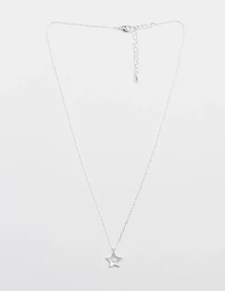 Star with Circle Crystal Necklace