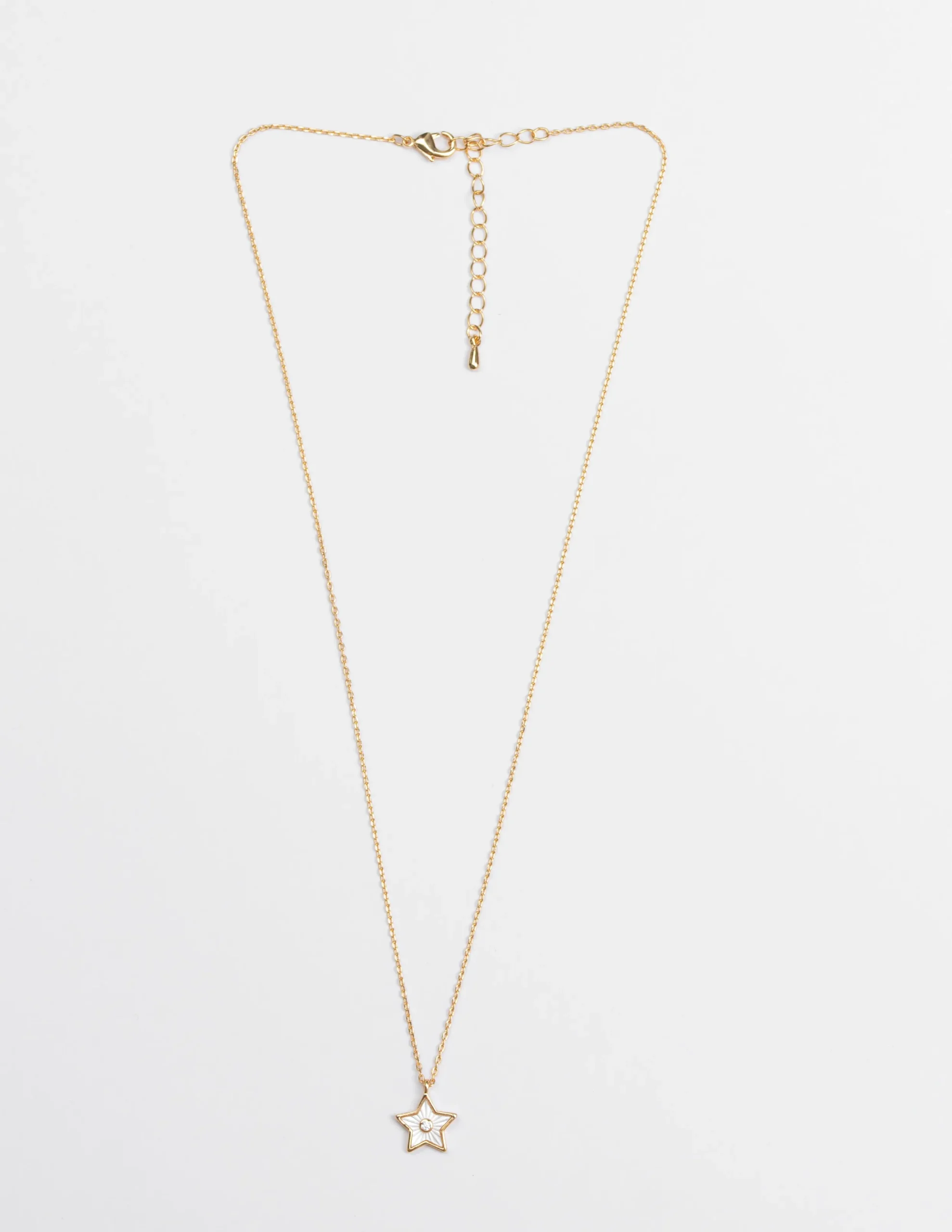 Star with Circle Crystal Necklace