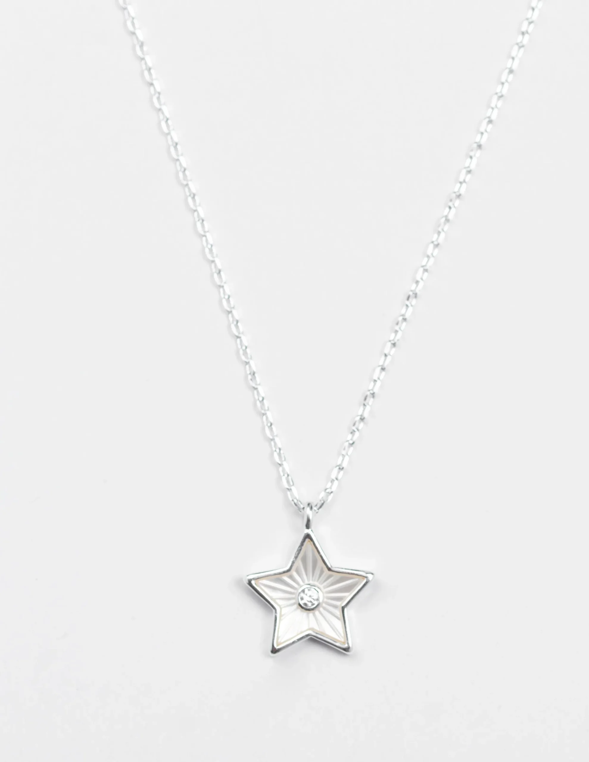 Star with Circle Crystal Necklace