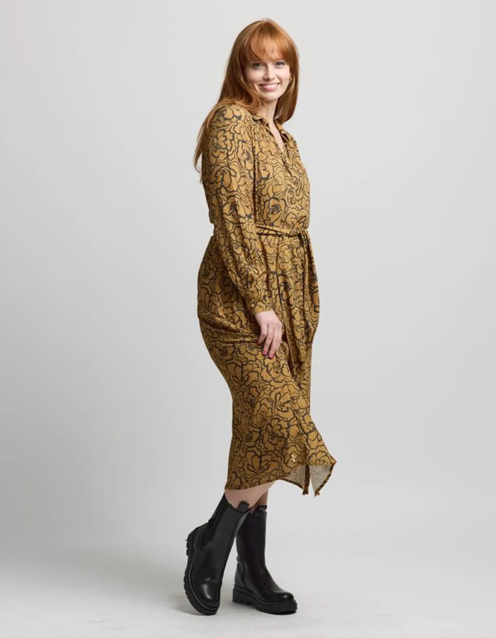 Staten Dress - Bronze Peony