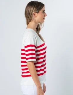 STELLA ESSENTIALS Baldwin Top - Red/White Stripe