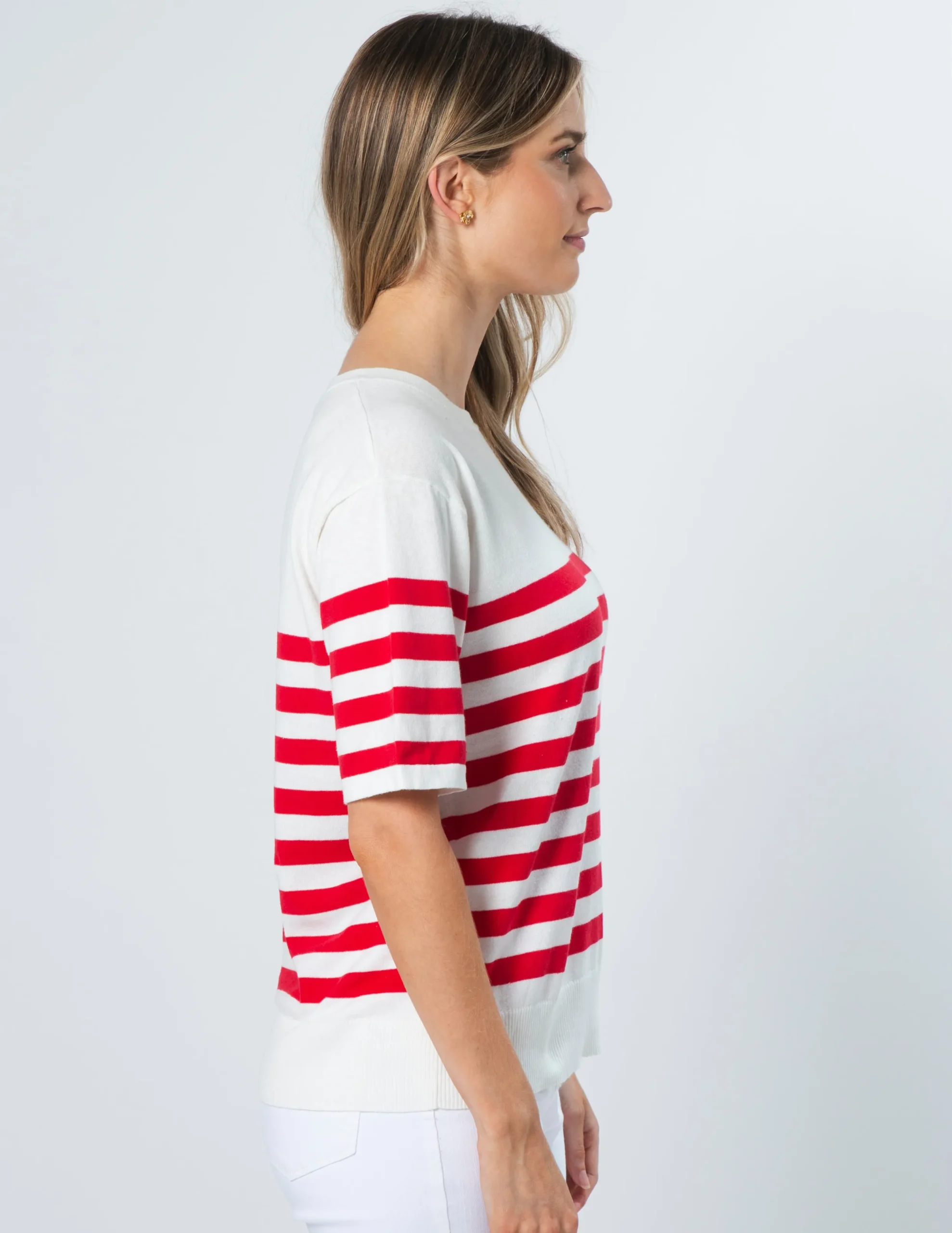 STELLA ESSENTIALS Baldwin Top - Red/White Stripe