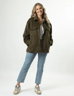STELLA ESSENTIALS Becca Shacket - Khaki