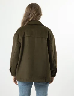 STELLA ESSENTIALS Becca Shacket - Khaki