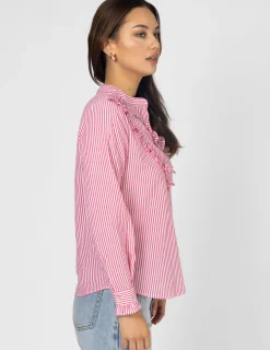 STELLA ESSENTIALS Cici Blouse - Tomato Stripe