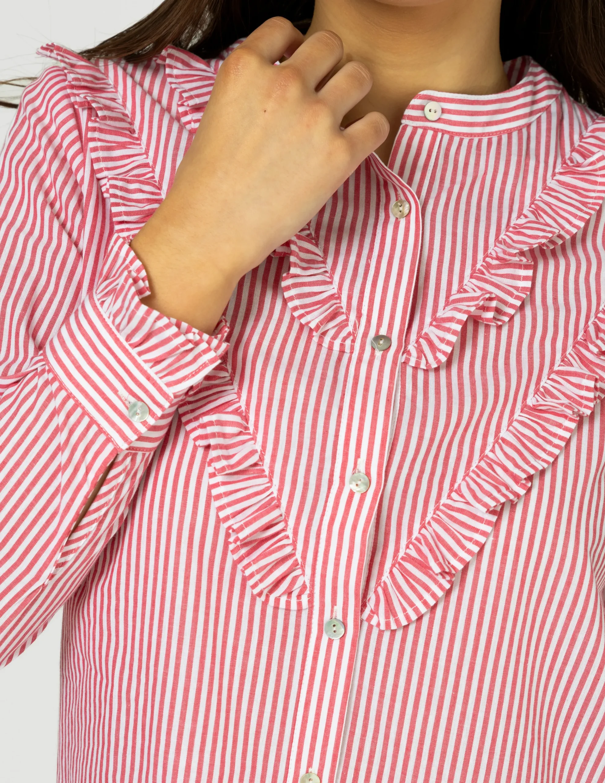 STELLA ESSENTIALS Cici Blouse - Tomato Stripe
