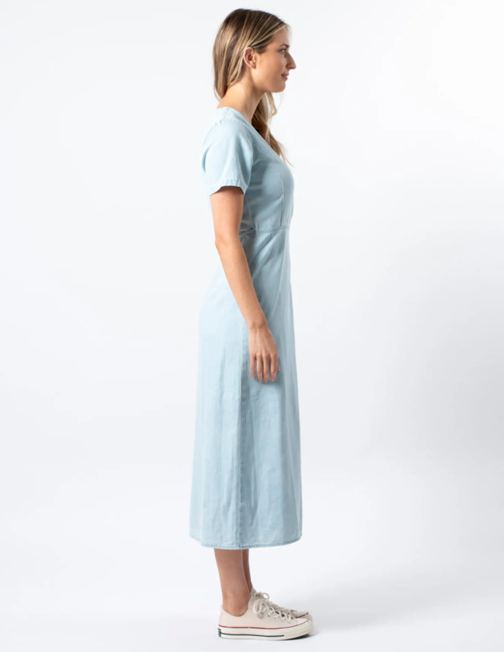 STELLA ESSENTIALS Como Dress - Light Blue Wash