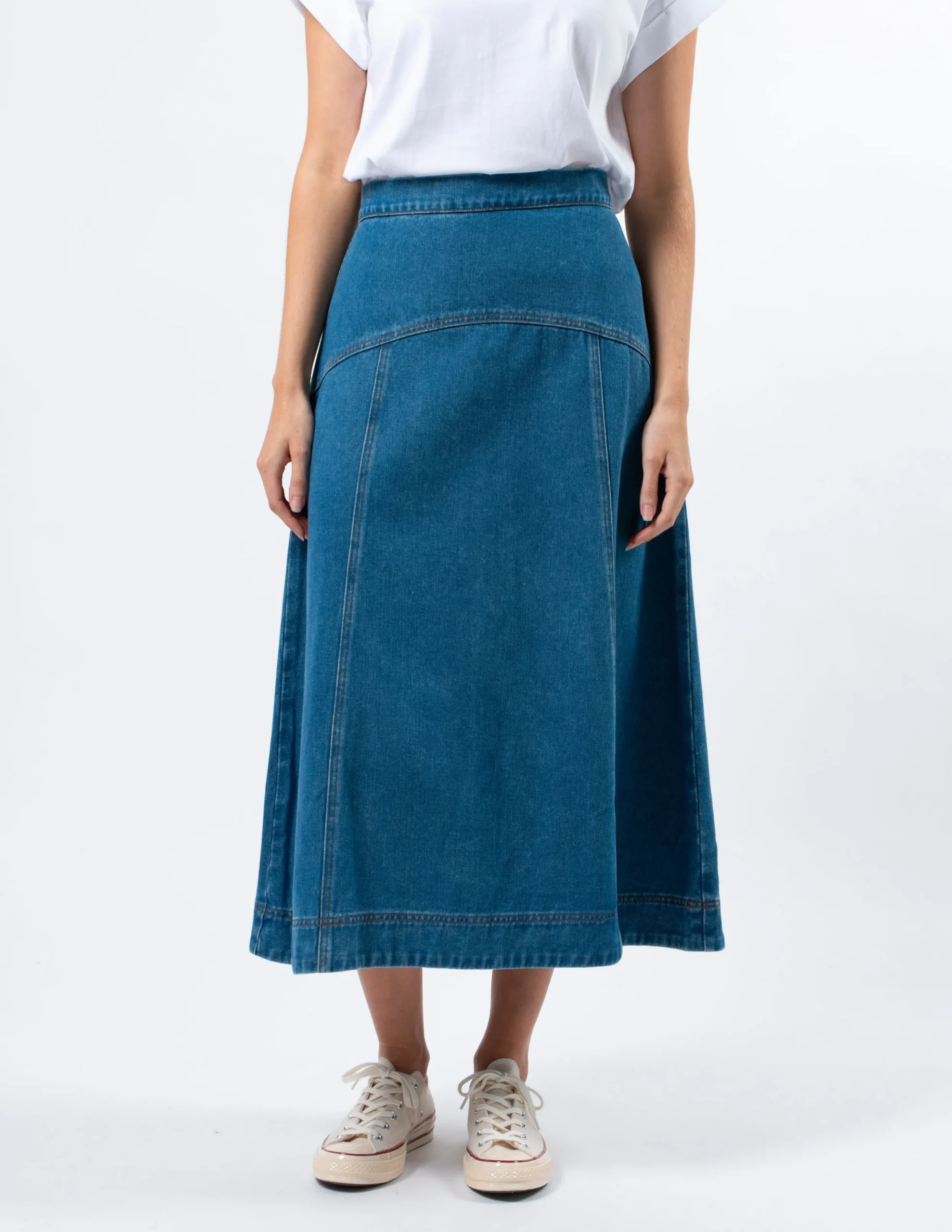 STELLA ESSENTIALS Dixie Skirt - Mid Wash