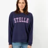 STELLA ESSENTIALS Everyday Sweater - Navy With Bubblegum Logo