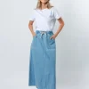STELLA ESSENTIALS Ingrid Skirt - Light Blue Wash