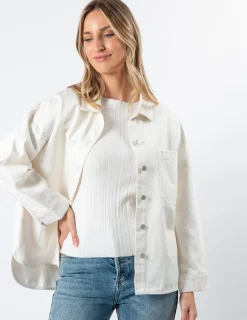 STELLA ESSENTIALS Jasper Shacket - Ecru