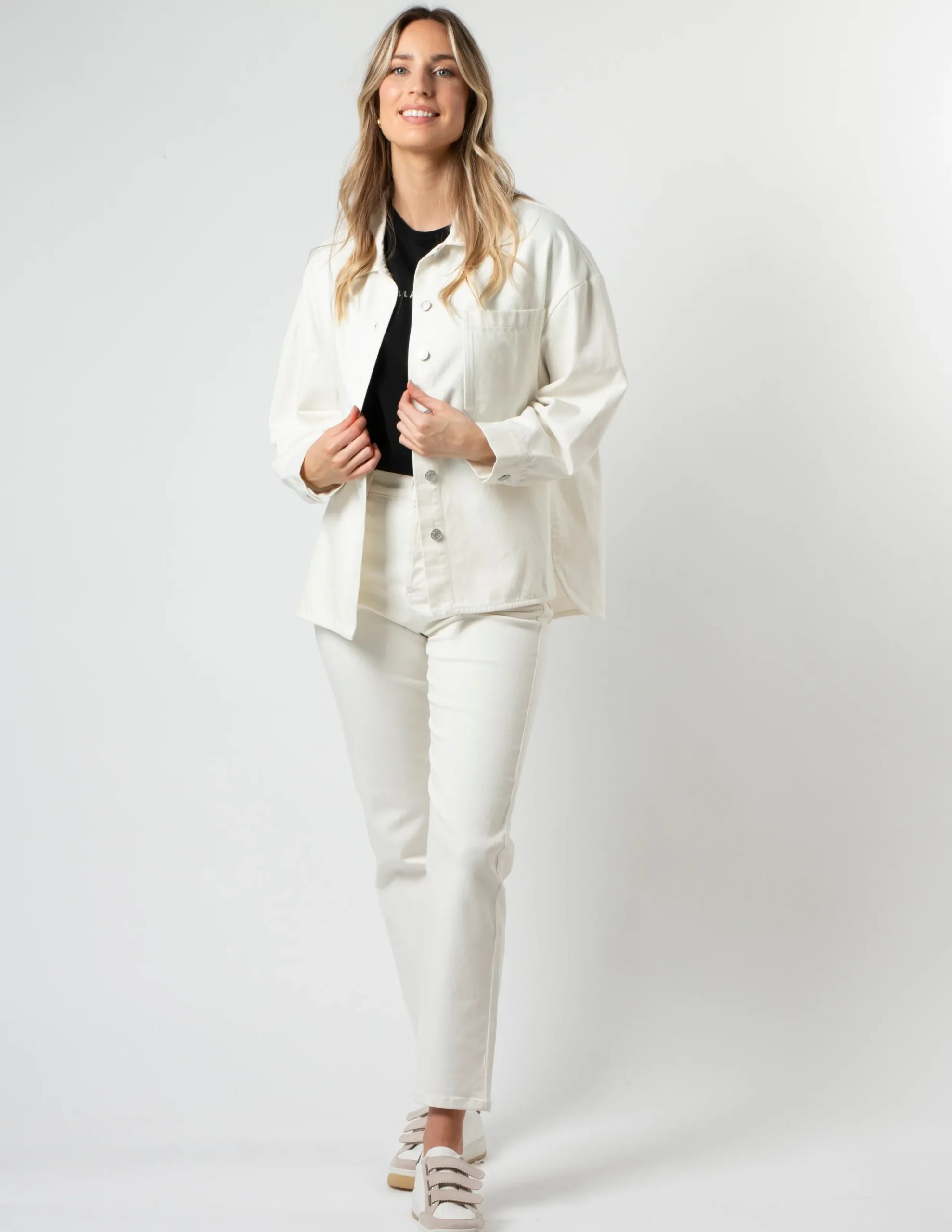 STELLA ESSENTIALS Jasper Shacket - Ecru