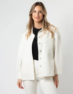 STELLA ESSENTIALS Jasper Shacket - Ecru
