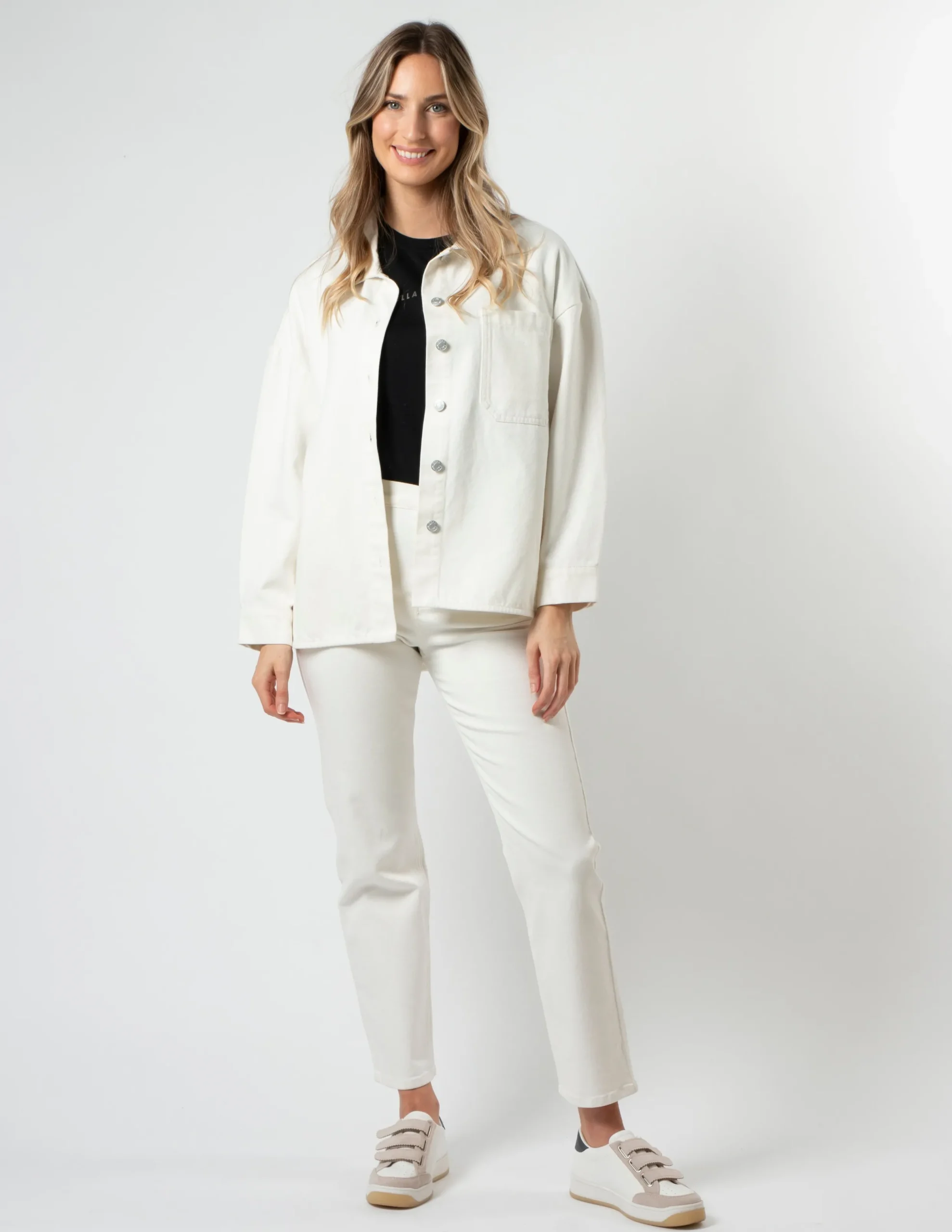 STELLA ESSENTIALS Jasper Shacket - Ecru