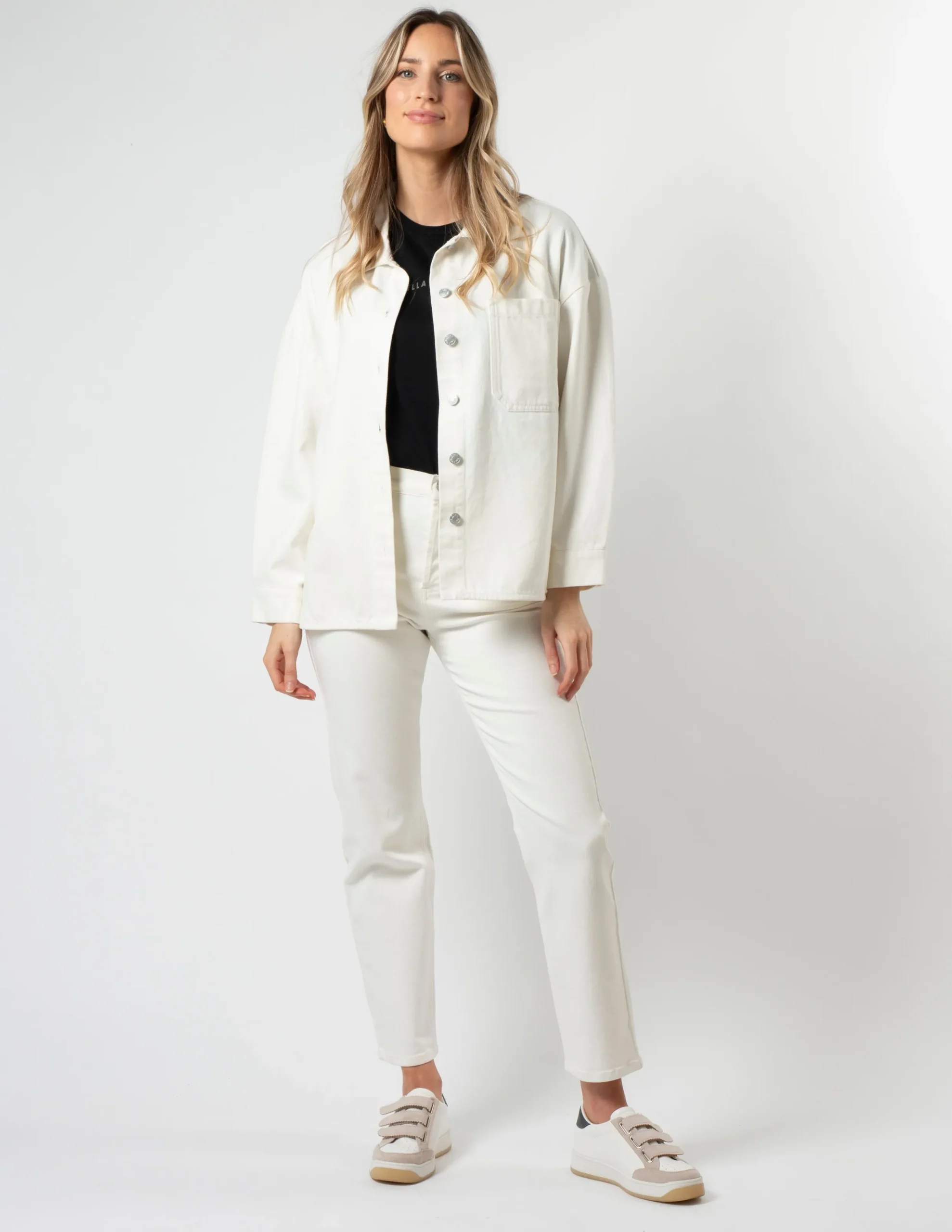 STELLA ESSENTIALS Jasper Shacket - Ecru