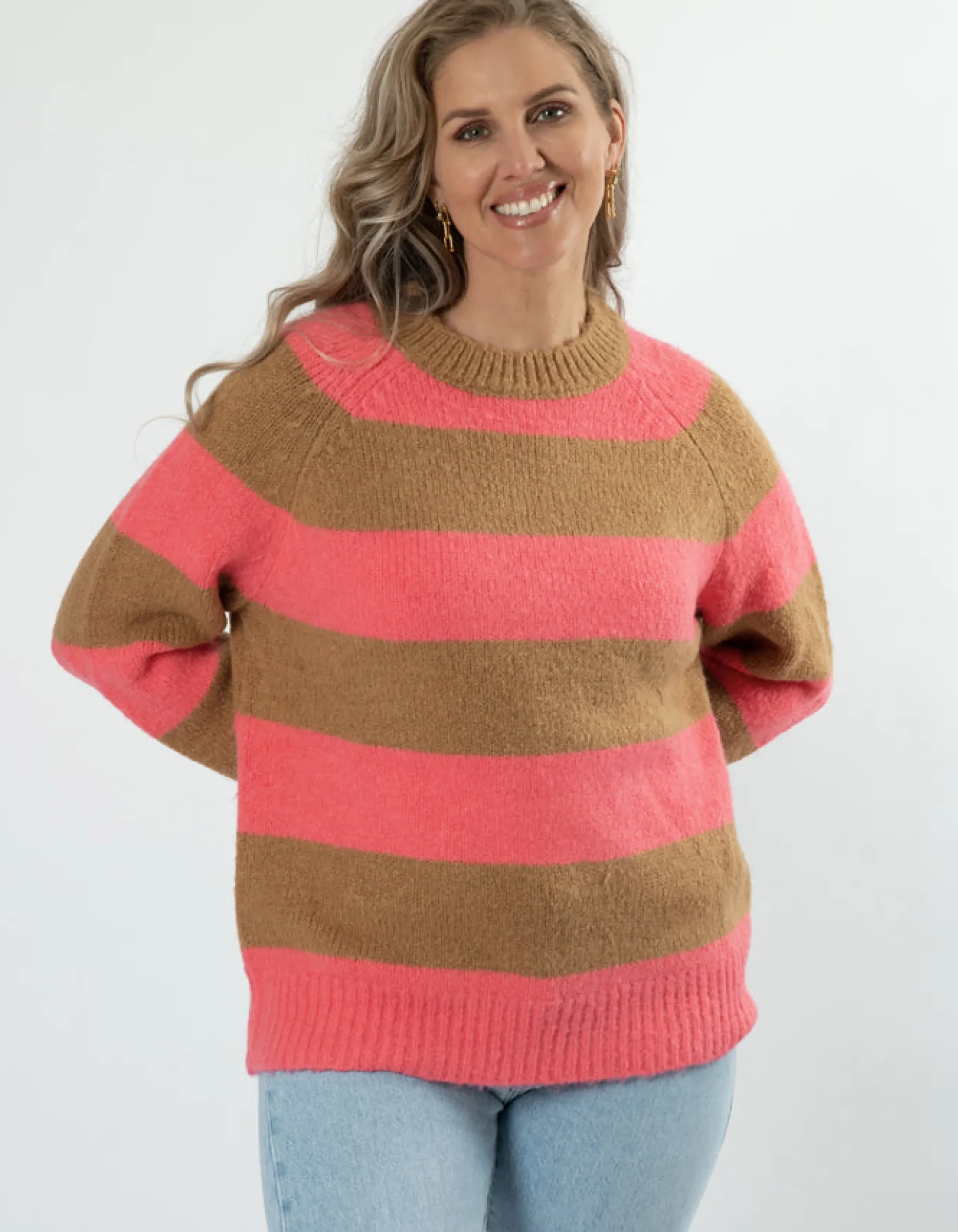 STELLA ESSENTIALS Layla Jumper - Bubblegum Stripe