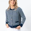 STELLA ESSENTIALS Navy Cardi - Navy and White