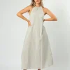 STELLA ESSENTIALS Nyla Dress - Khaki Stripe