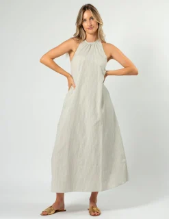 STELLA ESSENTIALS Nyla Dress - Khaki Stripe
