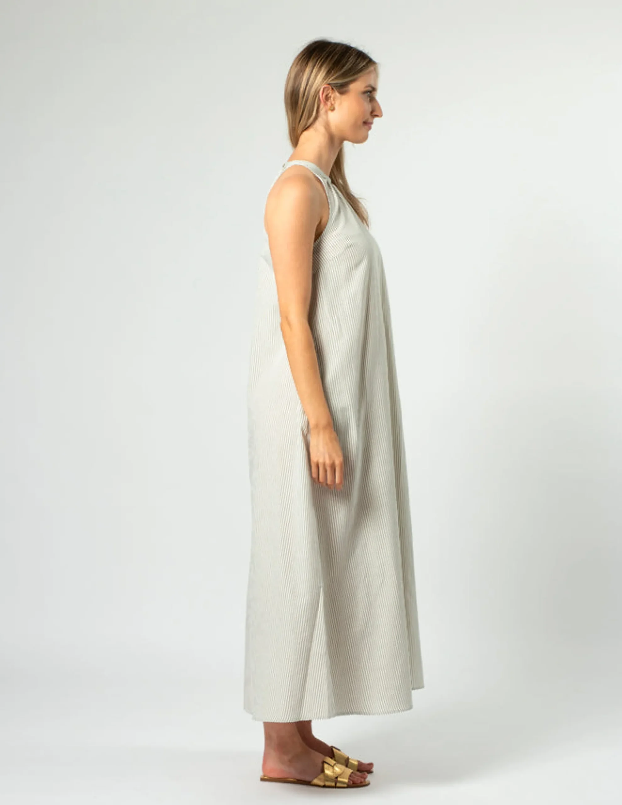 STELLA ESSENTIALS Nyla Dress - Khaki Stripe