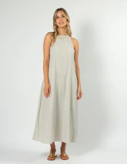 STELLA ESSENTIALS Nyla Dress - Khaki Stripe