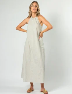 STELLA ESSENTIALS Nyla Dress - Khaki Stripe