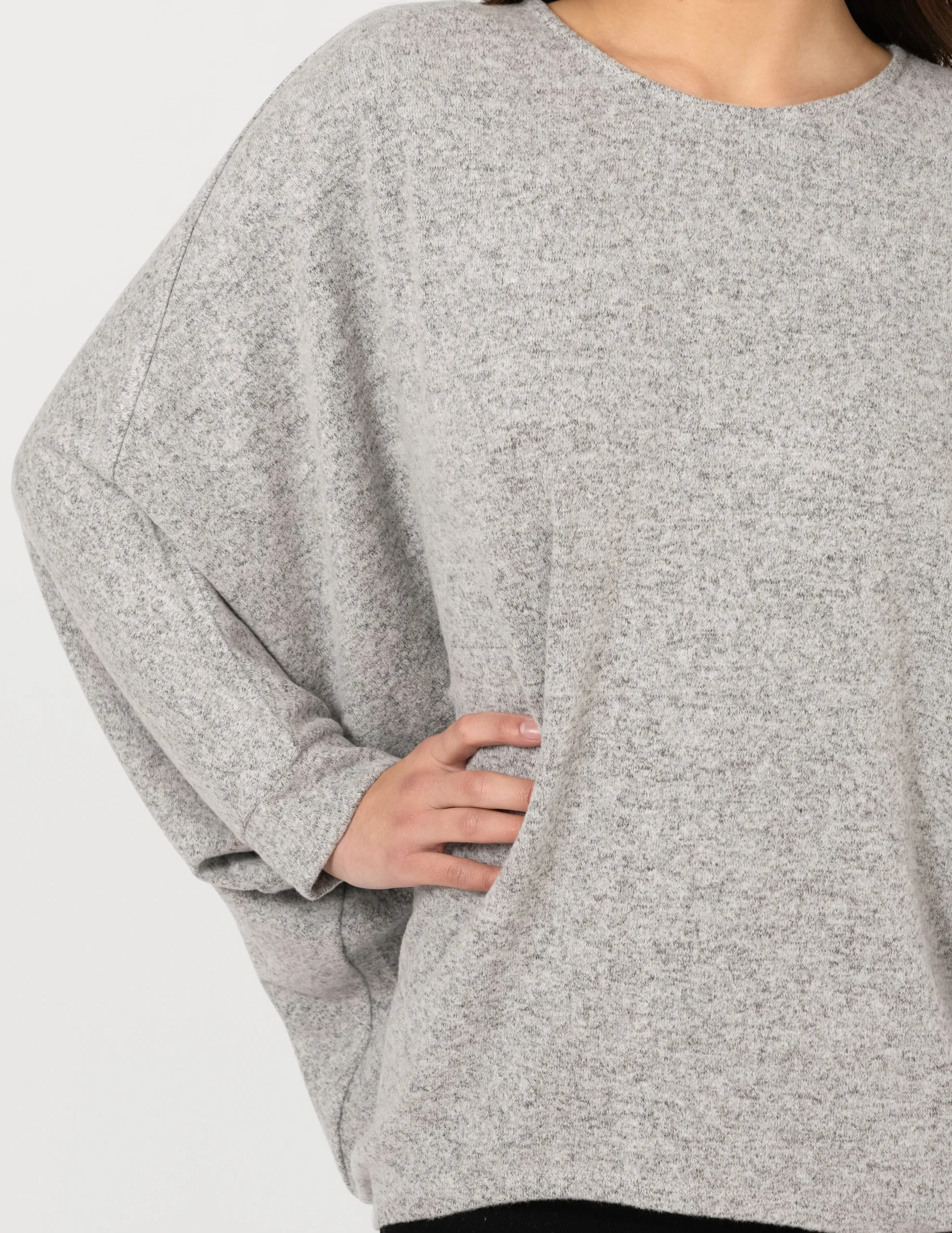 STELLA ESSENTIALS Sable Top - Grey Marle