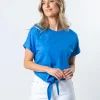 STELLA ESSENTIALS Tie Top - Azure Blue