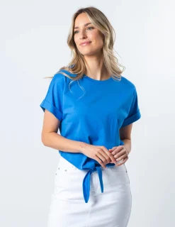 STELLA ESSENTIALS Tie Top - Azure Blue