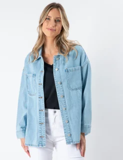 STELLA ESSENTIALS Zippy Shirt - Light Wash