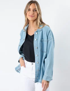 STELLA ESSENTIALS Zippy Shirt - Light Wash