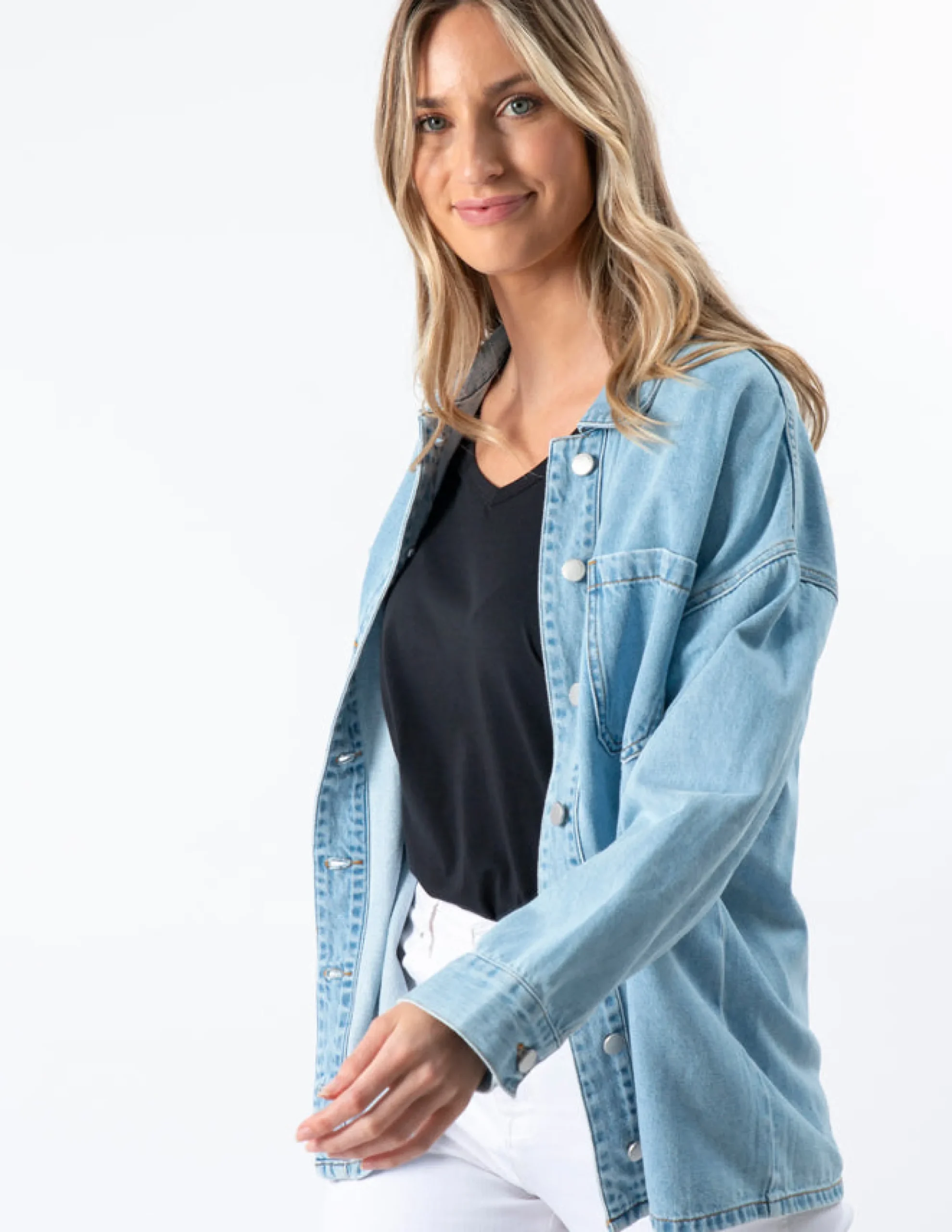 STELLA ESSENTIALS Zippy Shirt - Light Wash