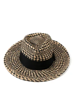 Straw Hat - Diamond Check