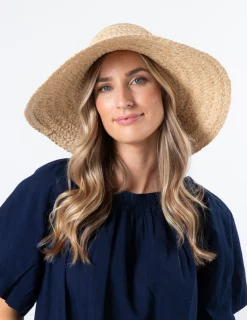Straw Hat - Natural Raffia Bow