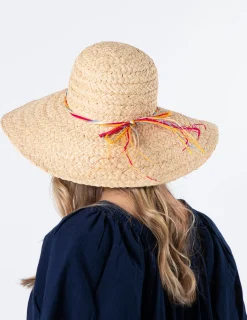 Straw Hat - Natural Raffia Bow