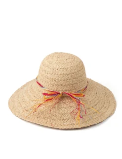 Straw Hat - Natural Raffia Bow