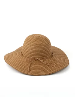 Straw Hat - Raffia Bow and Beads