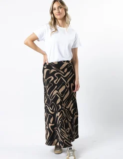 Summer Skirt - Black Geo