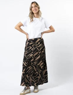 Summer Skirt - Black Geo