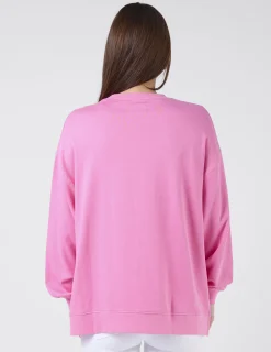 Sunday Sweater - Bright pink with Harvard