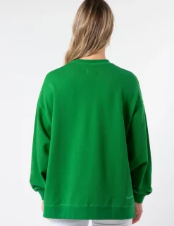 Sunday Sweater - Emerald with Blush Houndstooth