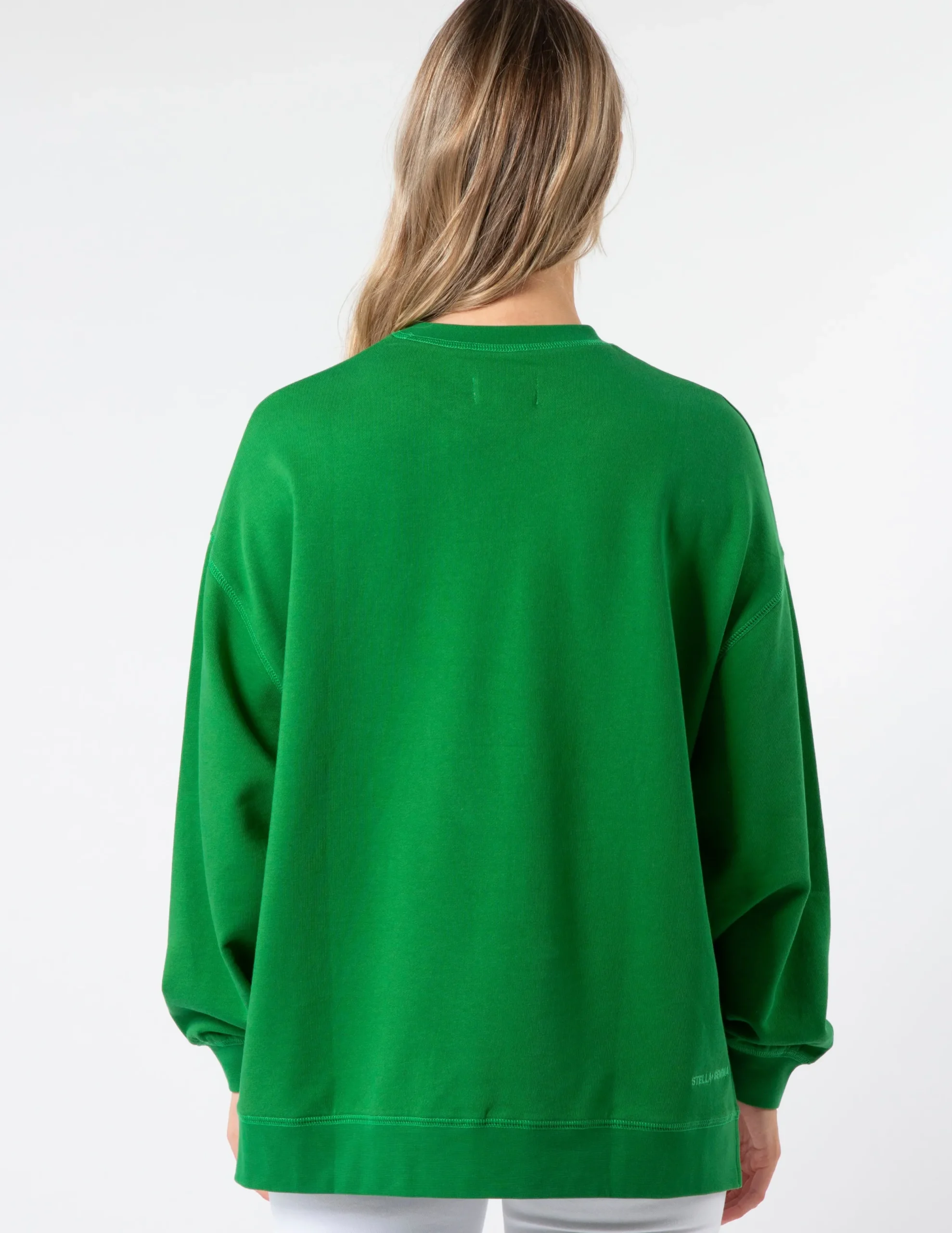 Sunday Sweater - Emerald with Blush Houndstooth