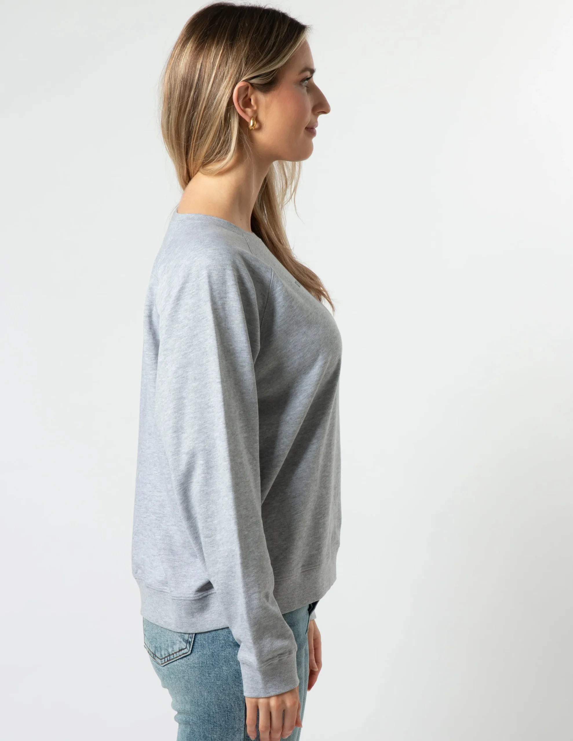 Sweater - Grey with Painted Black Logo